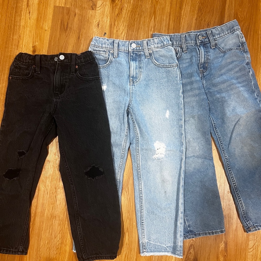 Girls lot of Old Navy wide leg Jeans